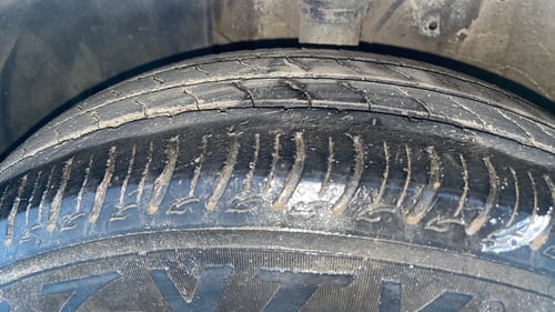 Used 2022 Maruti Suzuki Wagon R ZXI Plus 1.2 Petrol Manual tyres LEFT FRONT TYRE TREAD VIEW