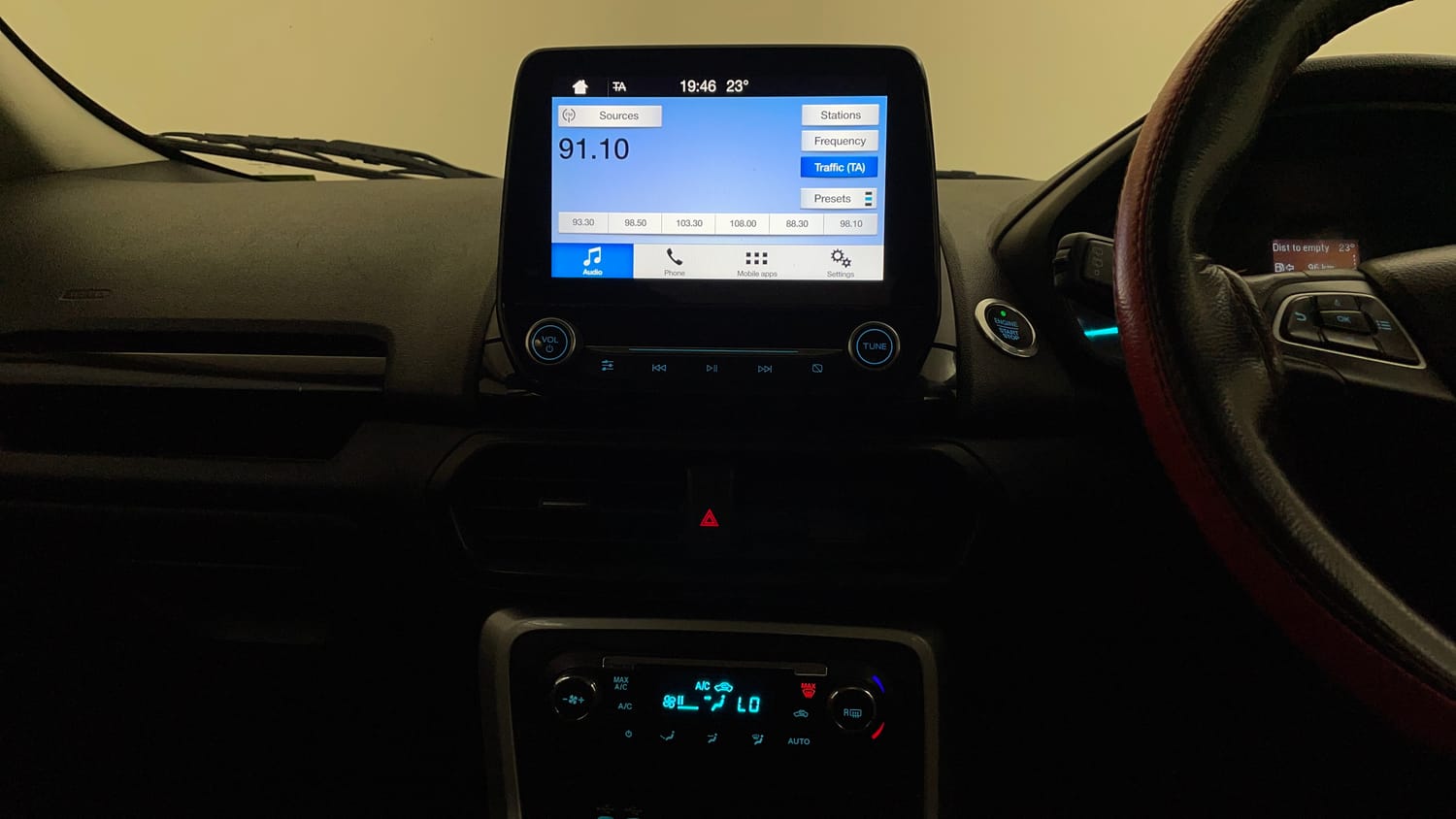 Used 2018 Ford EcoSport Titanium + 1.5L TDCi Diesel Manual interior MUSIC SYSTEM & AC CONTROL VIEW