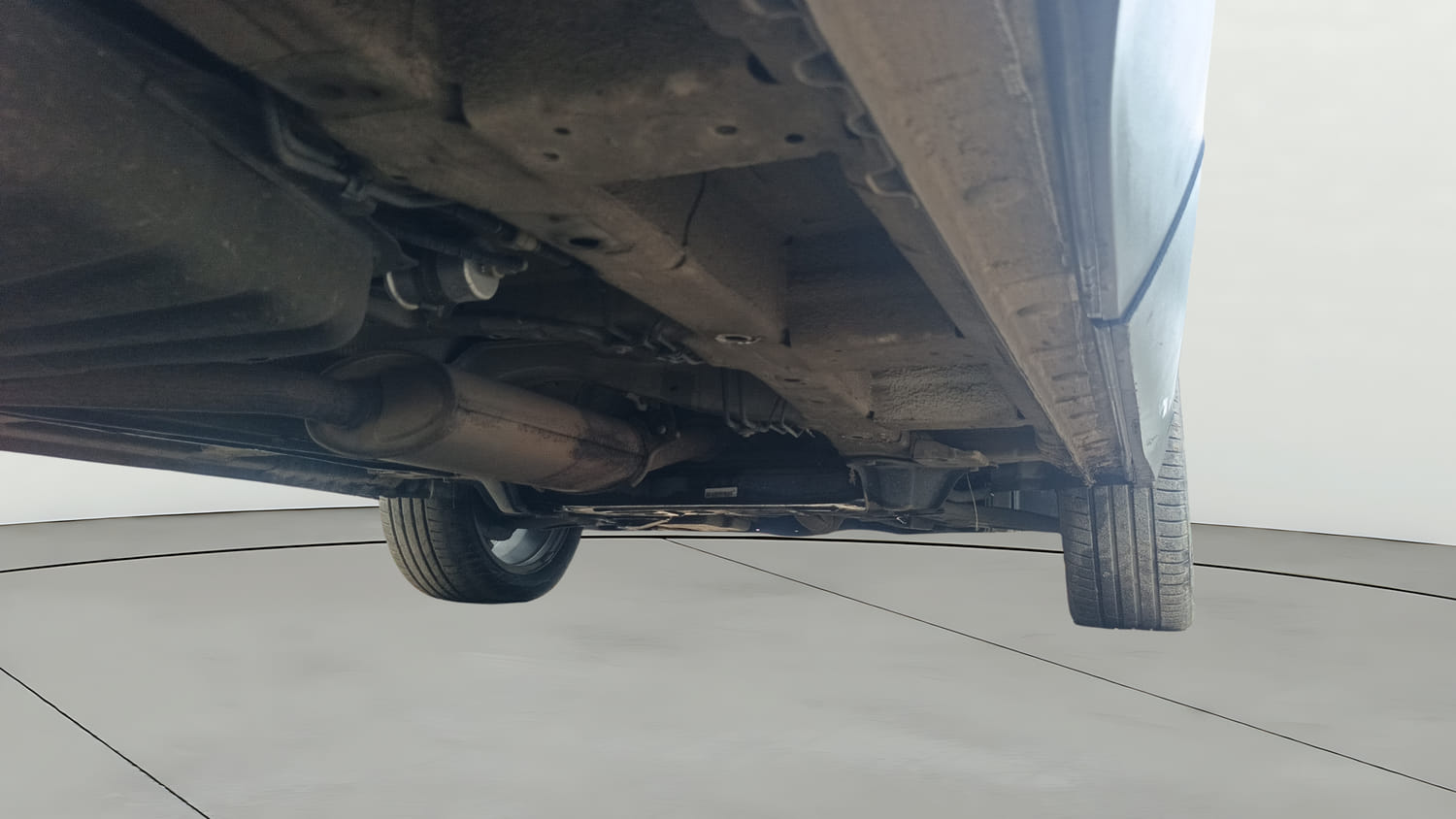 Used 2021 MG Motors Hector Plus Sharp 1.5 Petrol Turbo CVT 6-STR Petrol Automatic extra REAR RIGHT UNDERBODY VIEW