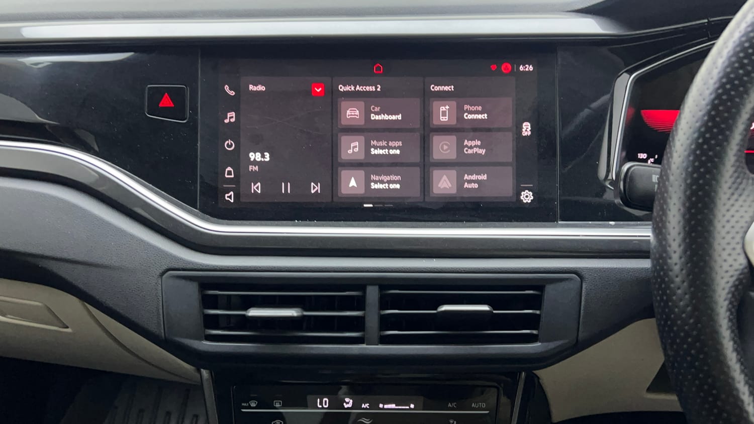Used 2023 Volkswagen Virtus GT Plus 1.5 TSI EVO DSG Petrol Automatic interior MUSIC SYSTEM & AC CONTROL VIEW