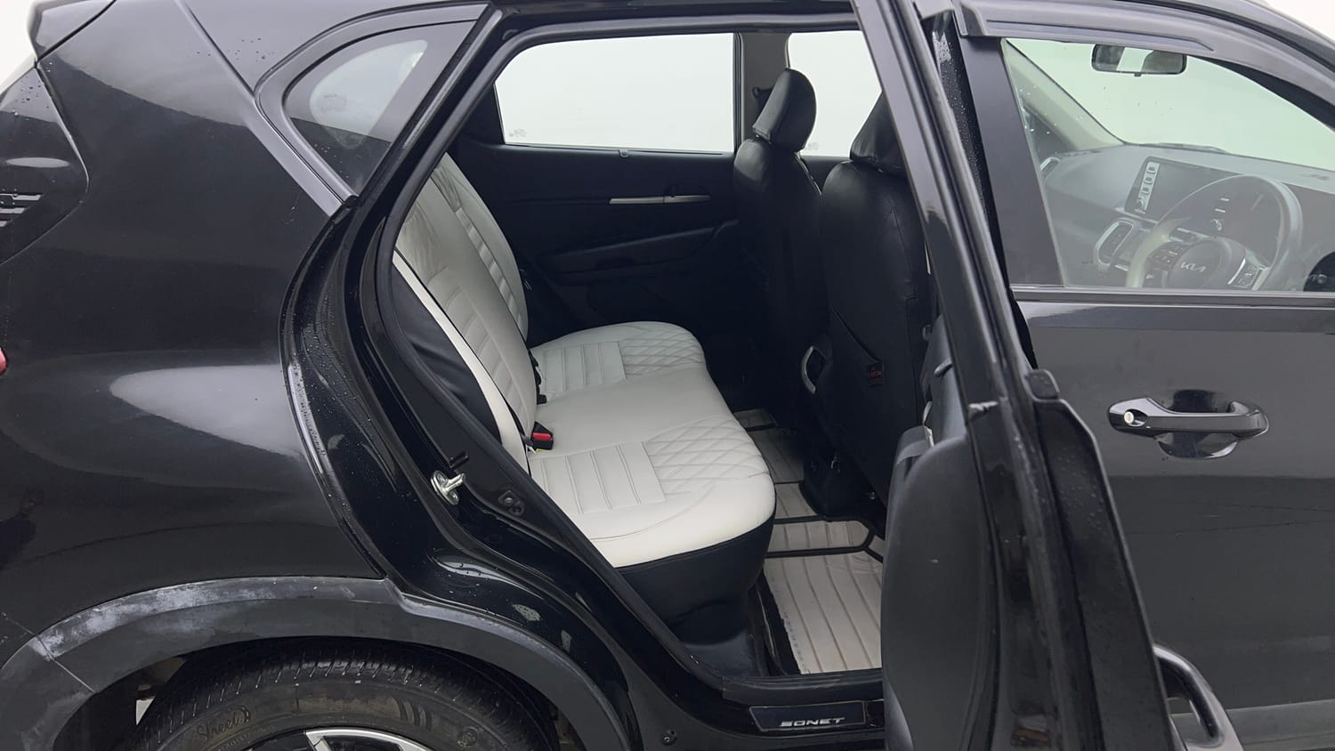 Used 2024 Kia Sonet HTK (O) 1.2 Petrol MT Petrol Manual interior RIGHT SIDE REAR DOOR CABIN VIEW