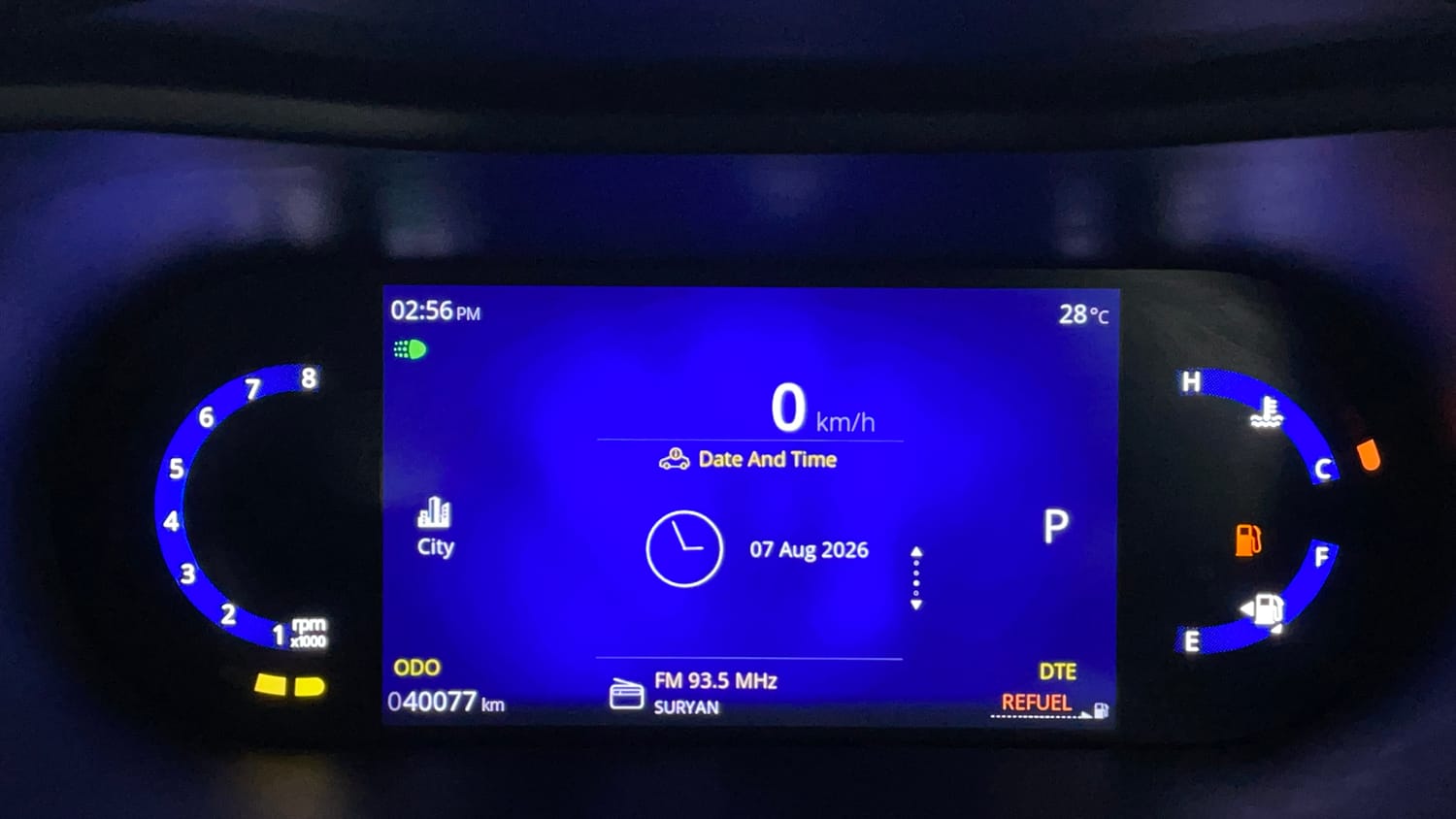 Used 2023 Tata Nexon Creative Plus S 1.2 Revotron Petrol 7DCA DT Petrol Automatic interior CLUSTERMETER VIEW
