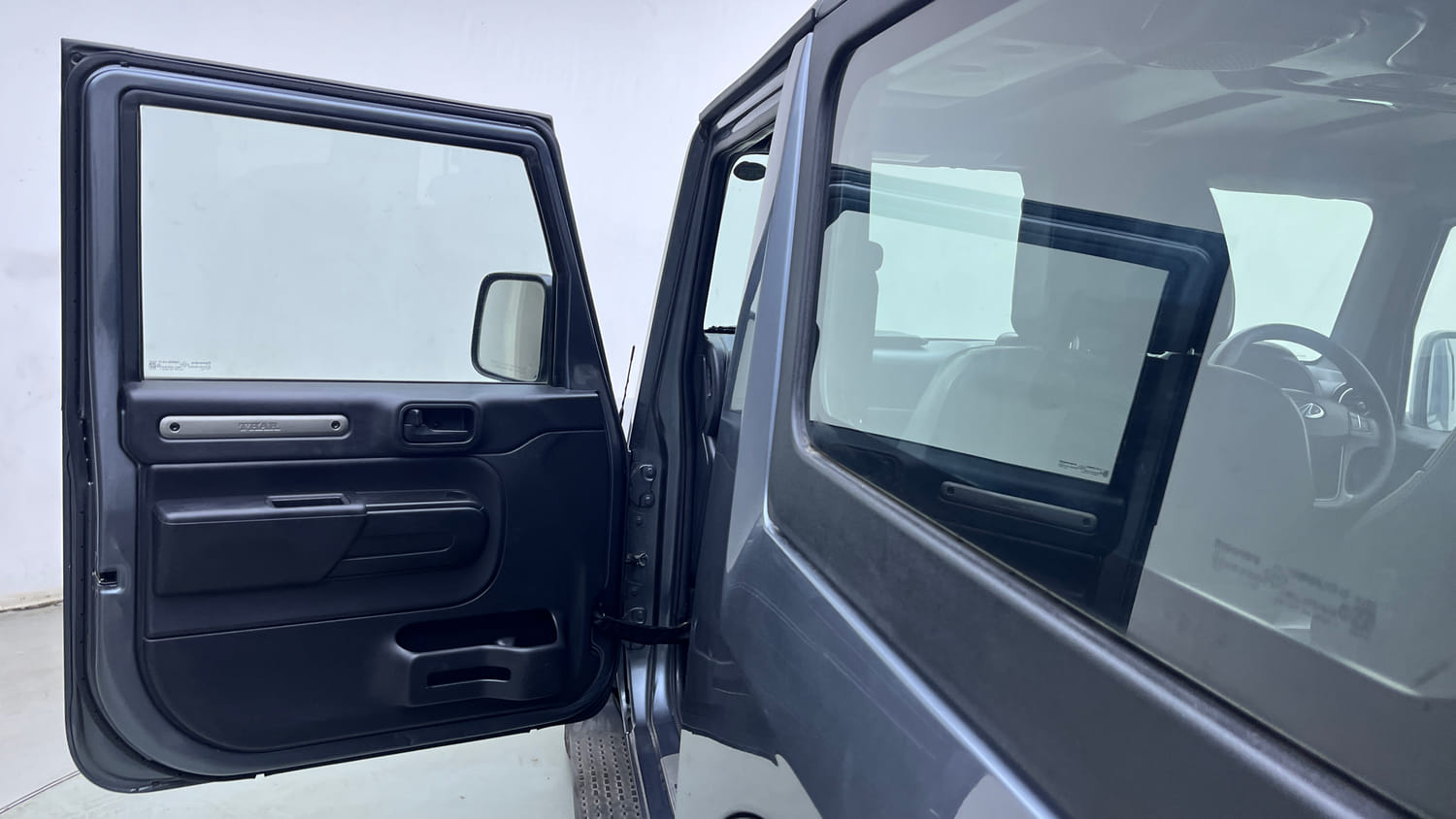 Used 2021 mahindra Thar LX Hard Top Diesel AT 4WD Diesel Automatic interior LEFT FRONT DOOR OPEN VIEW