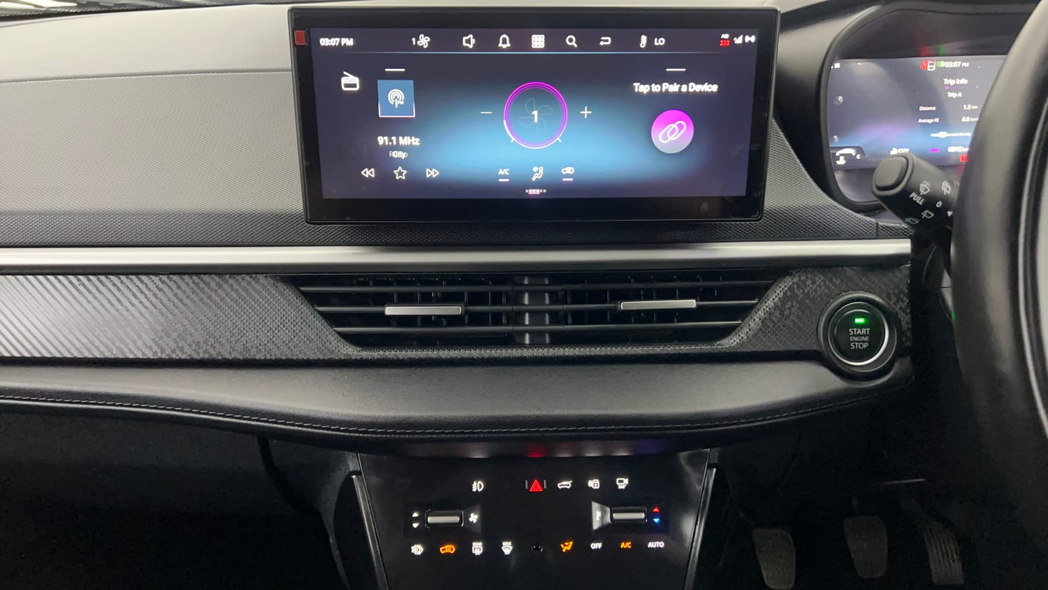 Used 2023 Tata Nexon Fearless Plus S 1.2 Revotron Petrol 6MT DT Petrol Manual interior MUSIC SYSTEM & AC CONTROL VIEW