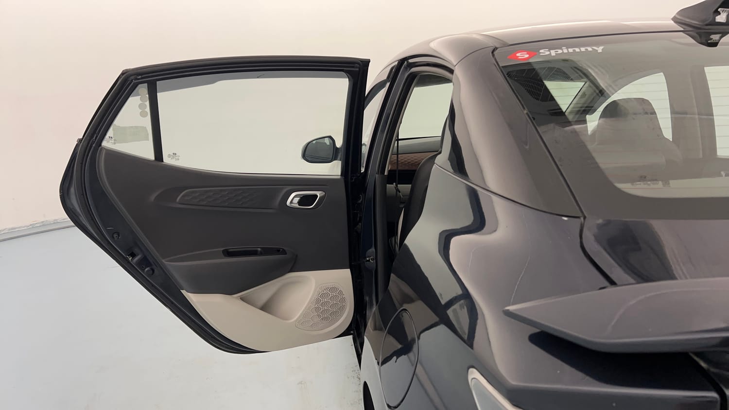 Used 2023 Hyundai Aura SX 1.2 (O) Petrol Petrol Manual interior LEFT REAR DOOR OPEN VIEW