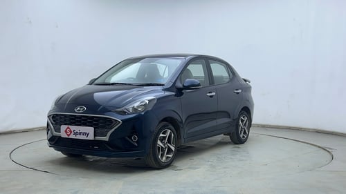 Used 2022 Hyundai Aura SX 1.2 Petrol Petrol Manual exterior LEFT FRONT CORNER VIEW