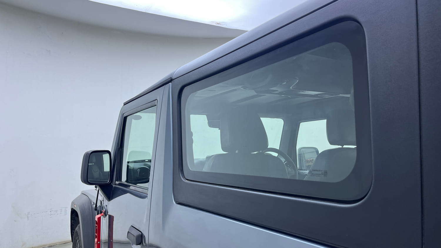 Used 2021 mahindra Thar LX Hard Top Diesel AT 4WD Diesel Automatic interior LEFT REAR DOOR OPEN VIEW
