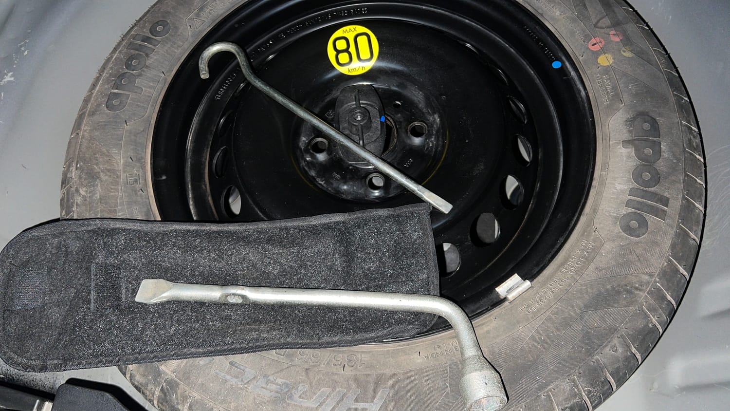 Used 2023 Maruti Suzuki Baleno Alpha MT Petrol Manual tyres SPARE TYRE VIEW
