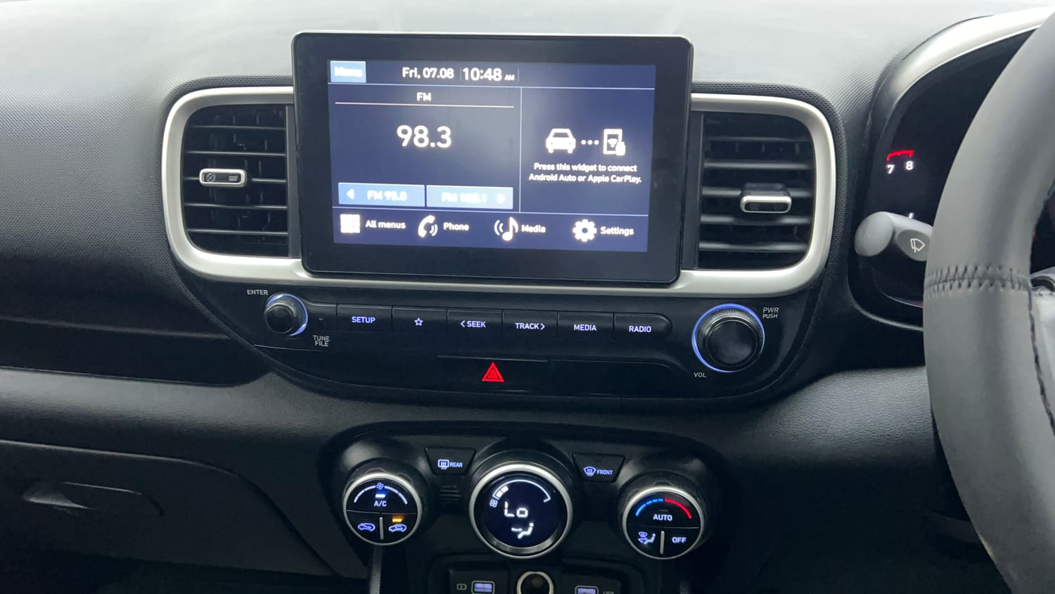 Used 2021 Hyundai Venue S Plus 1.2 Petrol Petrol Manual interior MUSIC SYSTEM & AC CONTROL VIEW