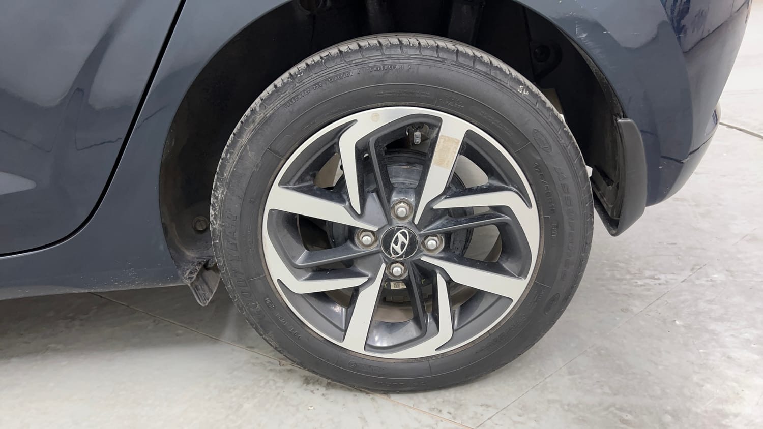 Used 2022 Hyundai Grand i10 Nios Asta AMT 1.2 Kappa VTVT Petrol Automatic tyres LEFT REAR TYRE RIM VIEW