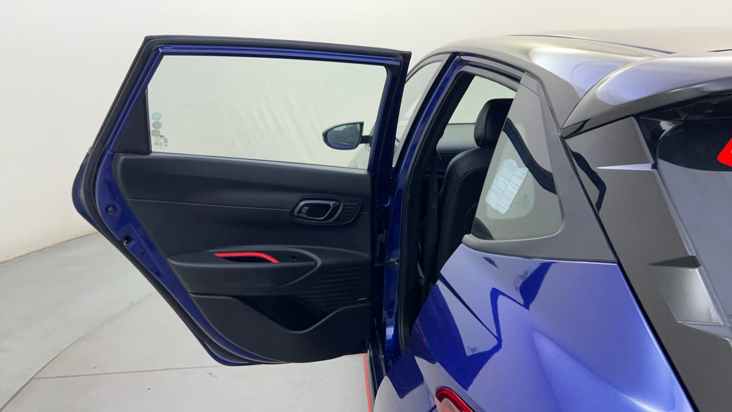 Used 2022 Hyundai i20 N Line N8 1.0 Turbo DCT Dual Tone Petrol Automatic interior LEFT REAR DOOR OPEN VIEW
