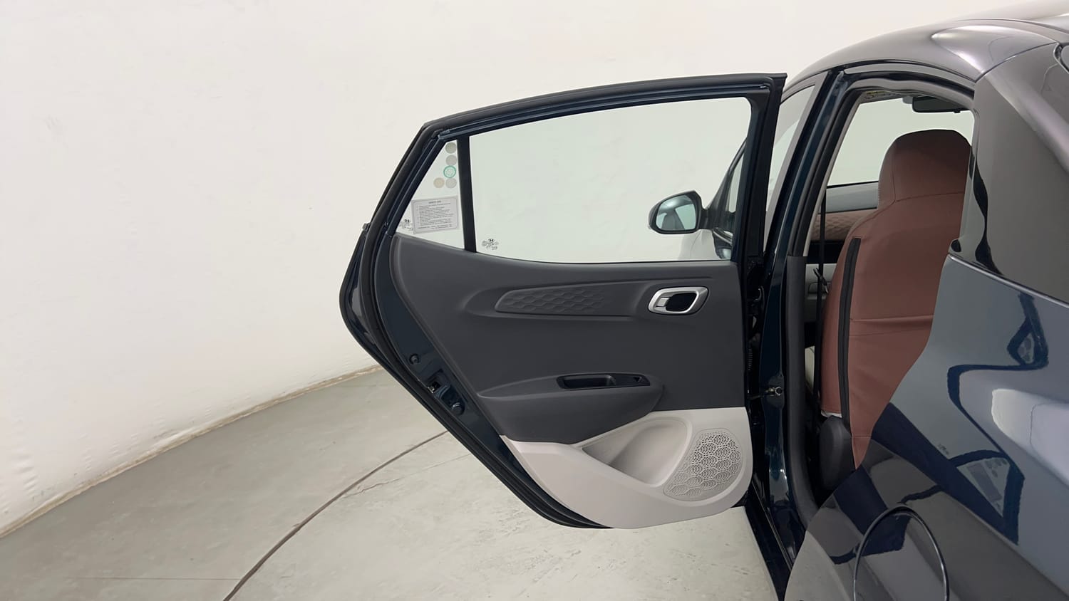 Used 2023 Hyundai Aura SX 1.2 CNG Cng Manual interior LEFT REAR DOOR OPEN VIEW