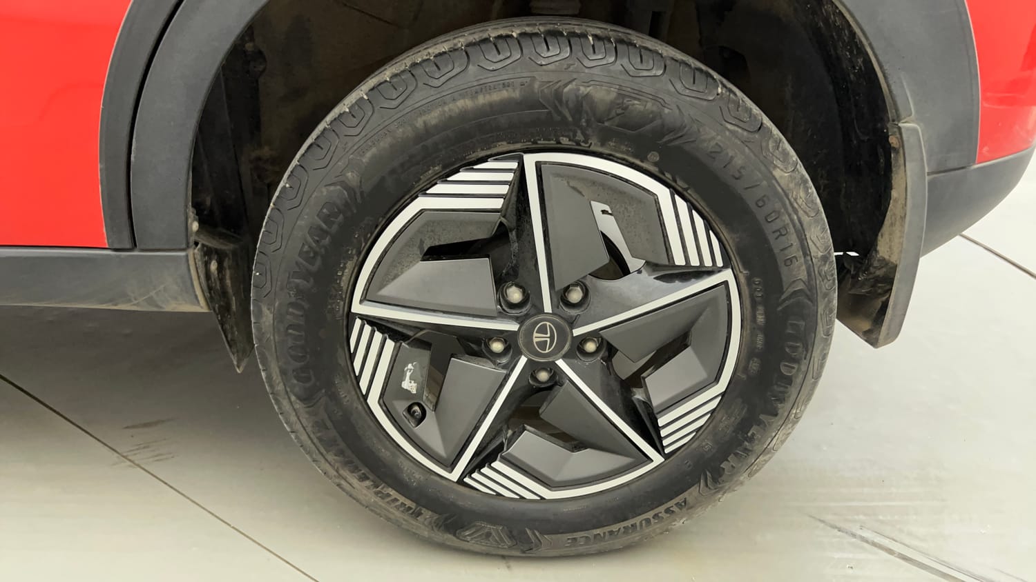 Used 2024 Tata Nexon Creative Plus S 1.2 Revotron Petrol 6MT DT Petrol Manual tyres LEFT REAR TYRE RIM VIEW