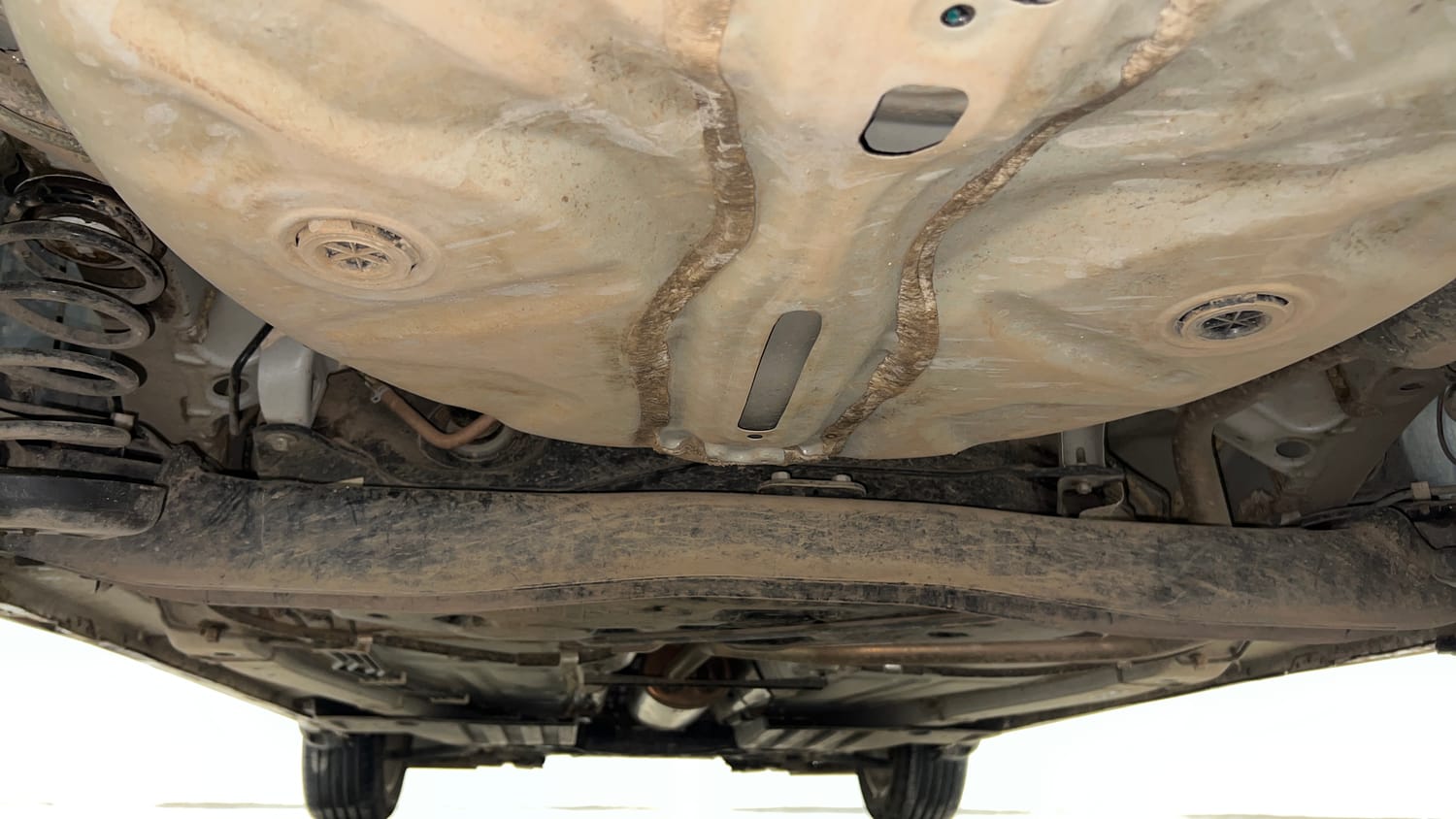 Used 2025 Toyota Glanza V AMT Petrol Automatic extra REAR UNDERBODY VIEW (TAKEN FROM REAR)