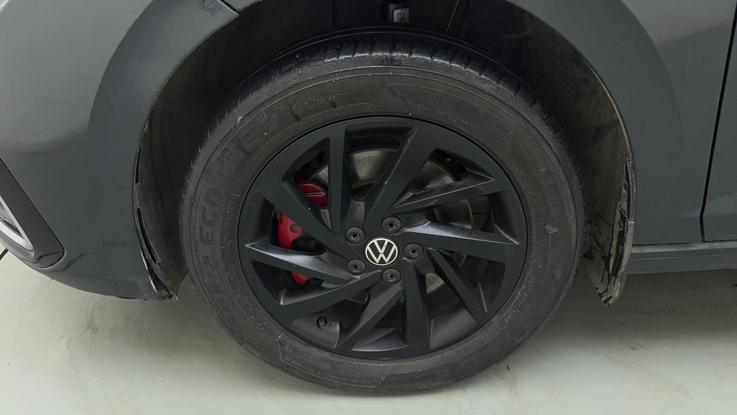 Used 2023 Volkswagen Virtus GT Plus 1.5 TSI EVO DSG Petrol Automatic tyres LEFT FRONT TYRE RIM VIEW