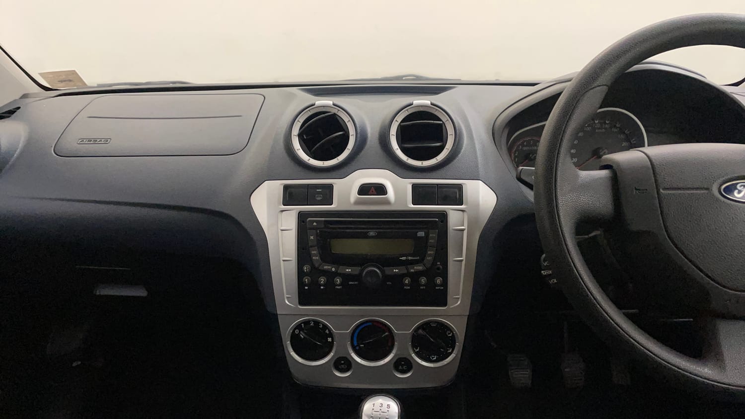 Used 2013 Ford Figo Duratec Petrol Titanium 1.2 Petrol Manual interior MUSIC SYSTEM & AC CONTROL VIEW