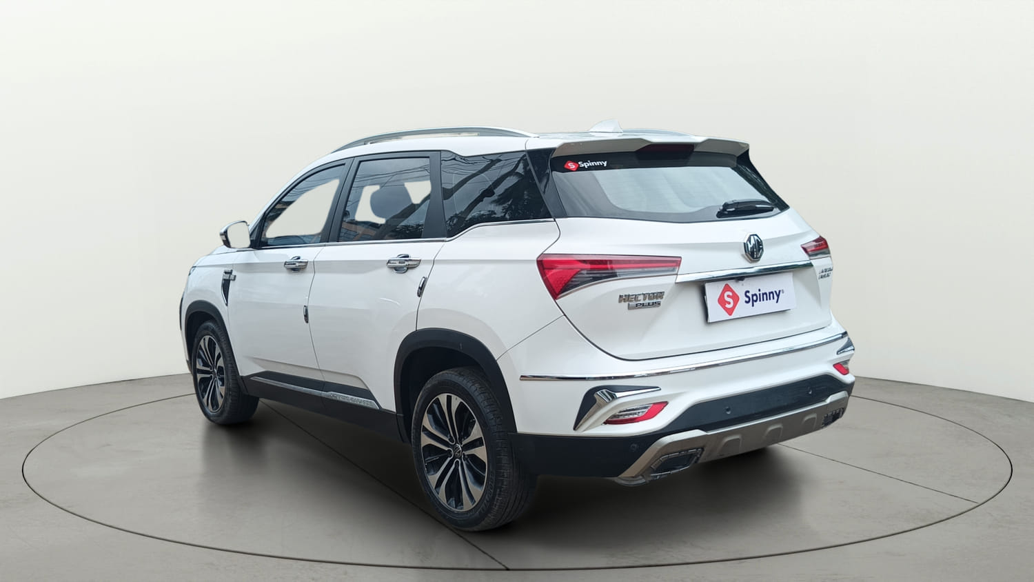 Used 2021 MG Motors Hector Plus Sharp 1.5 Petrol Turbo CVT 6-STR Petrol Automatic exterior LEFT REAR CORNER VIEW