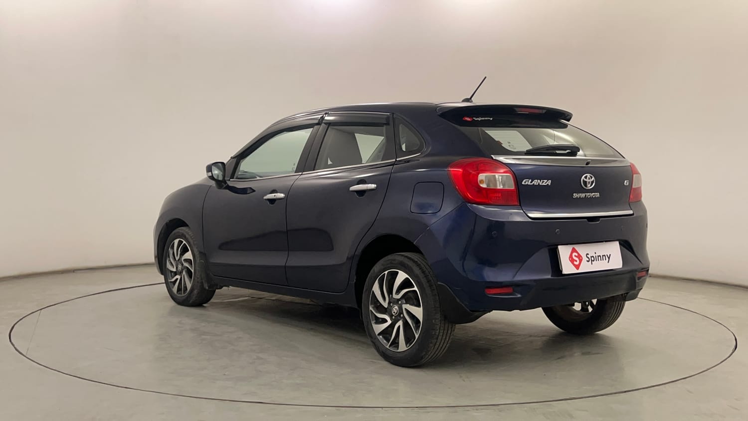 Used 2019 Toyota Glanza G CVT Petrol Automatic exterior LEFT REAR CORNER VIEW