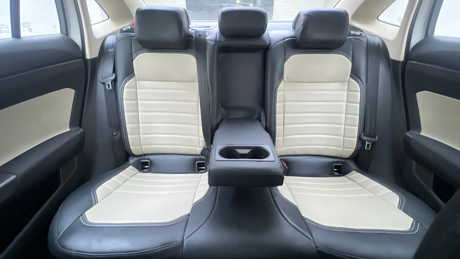 Used 2023 Skoda Slavia Ambition 1.0L TSI AT Petrol Automatic interior REAR SEAT CONDITION VIEW