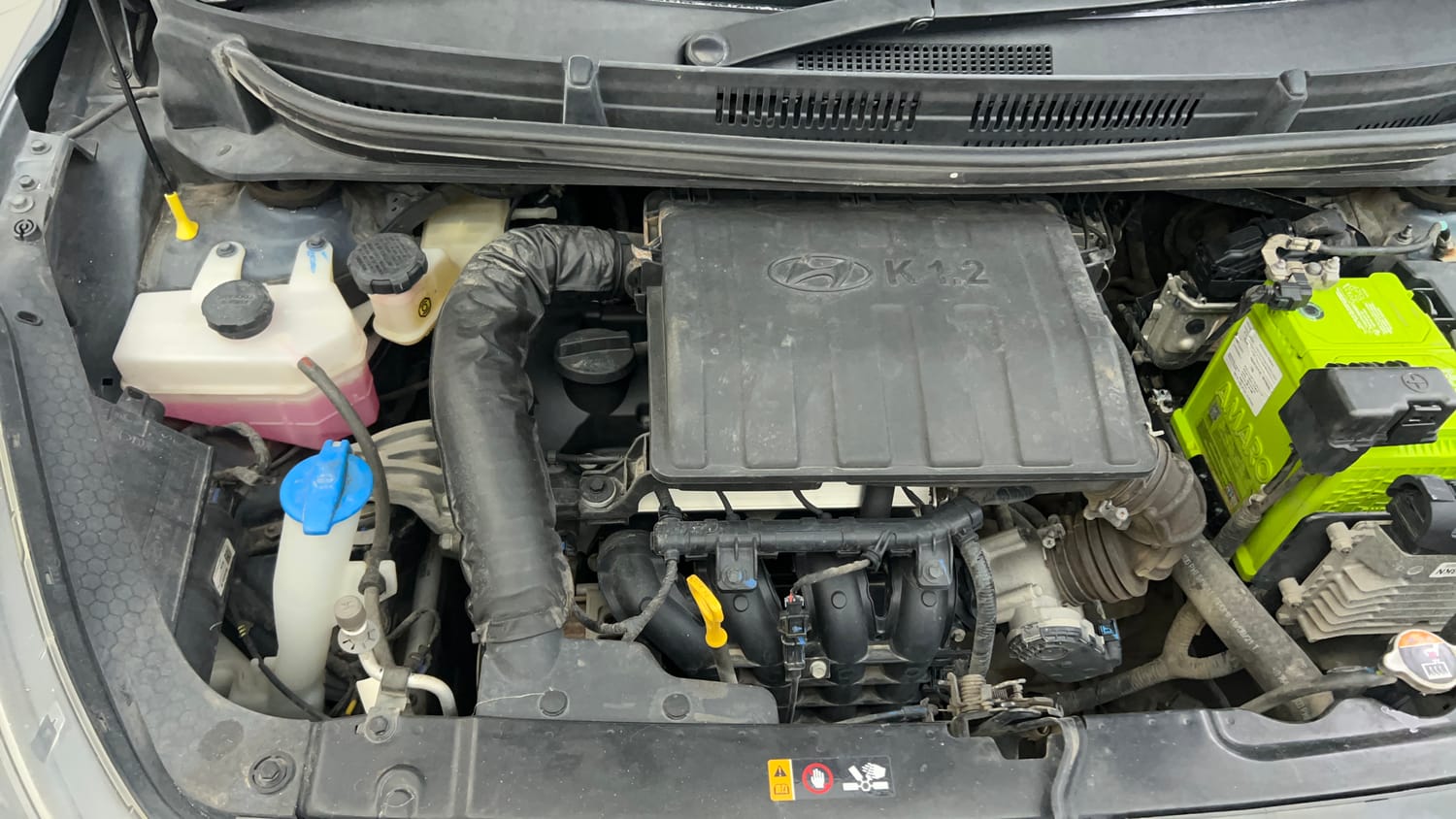 Used 2021 Hyundai Grand i10 Nios Sportz AMT 1.2 Kappa VTVT Petrol Automatic engine ENGINE RIGHT SIDE VIEW