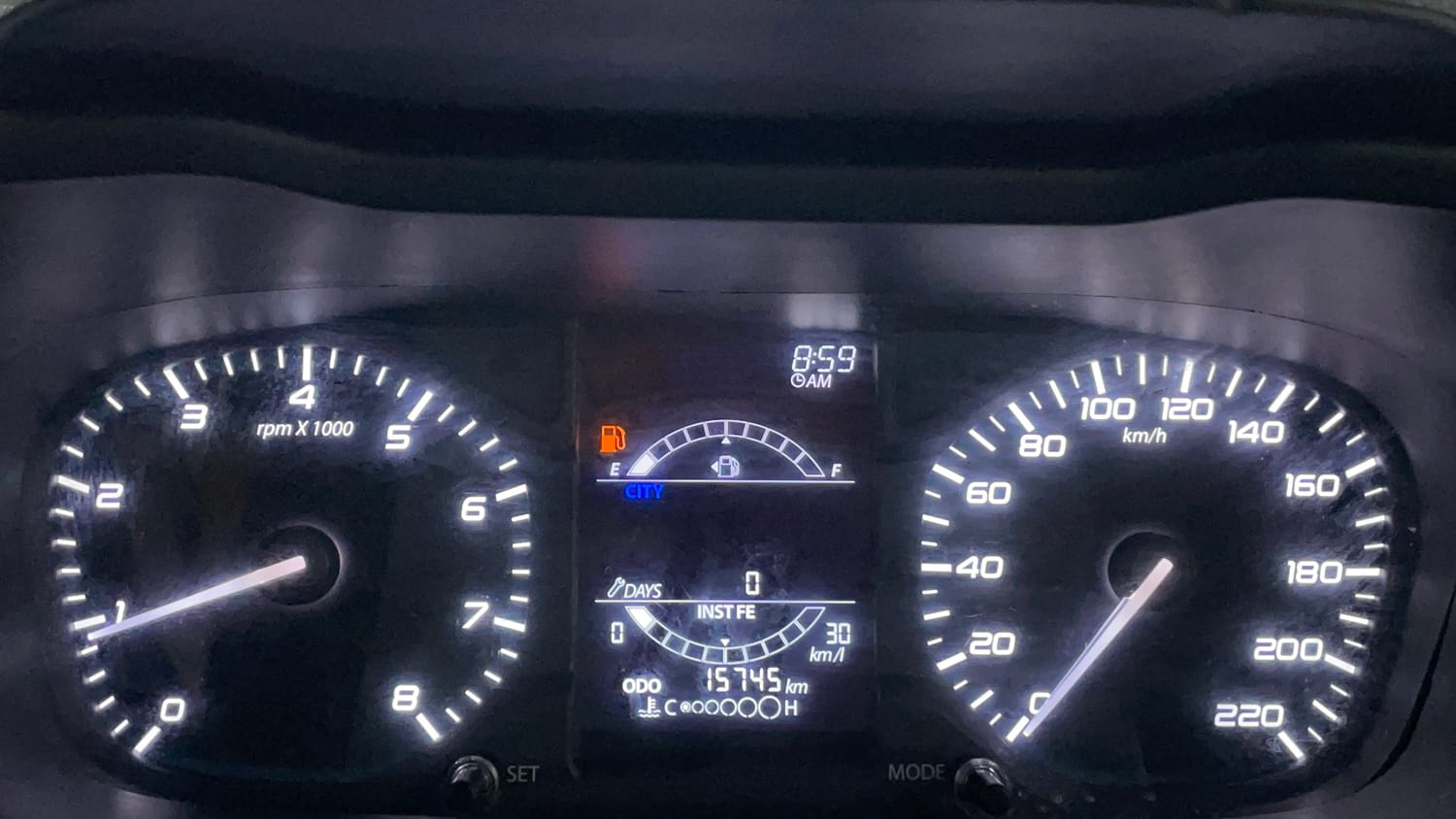 Used 2024 Tata Altroz XM Plus Petrol Petrol Manual interior CLUSTERMETER VIEW