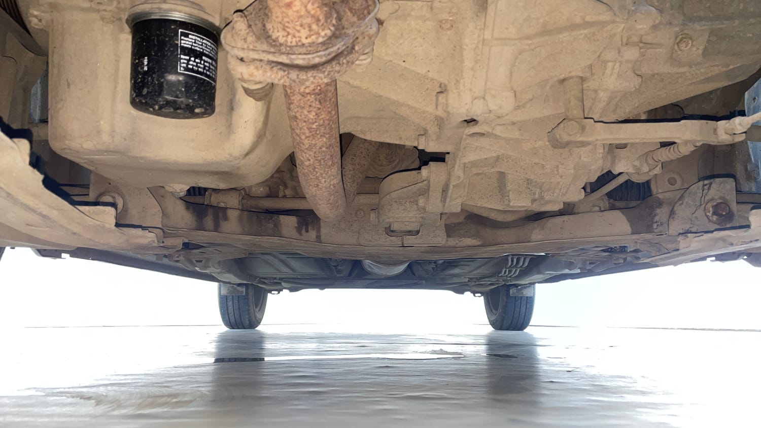 Used 2016 Maruti Suzuki Baleno Delta 1.2 Petrol Manual extra FRONT LEFT UNDERBODY VIEW