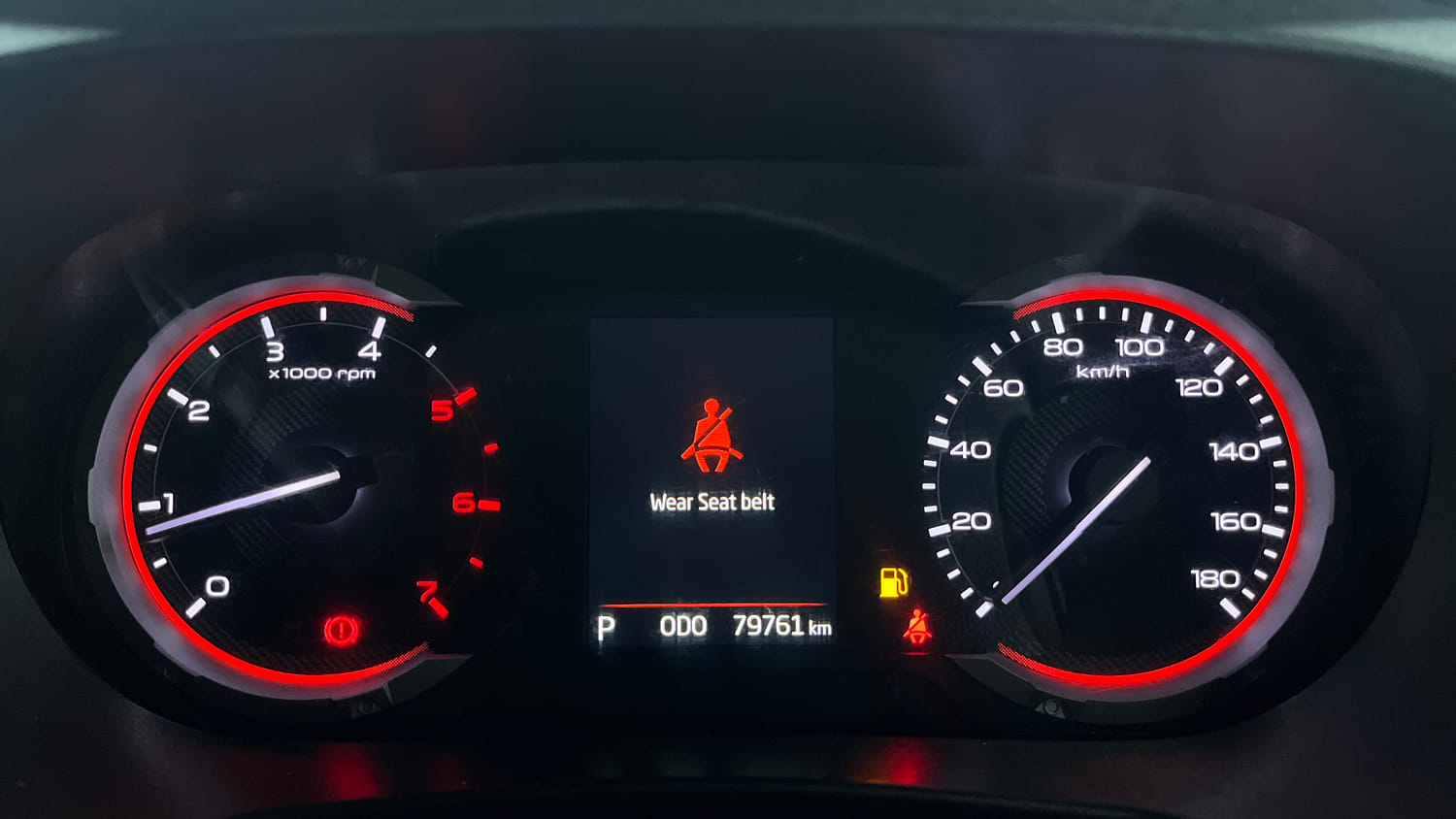Used 2021 mahindra Thar LX Hard Top Diesel AT 4WD Diesel Automatic interior CLUSTERMETER VIEW