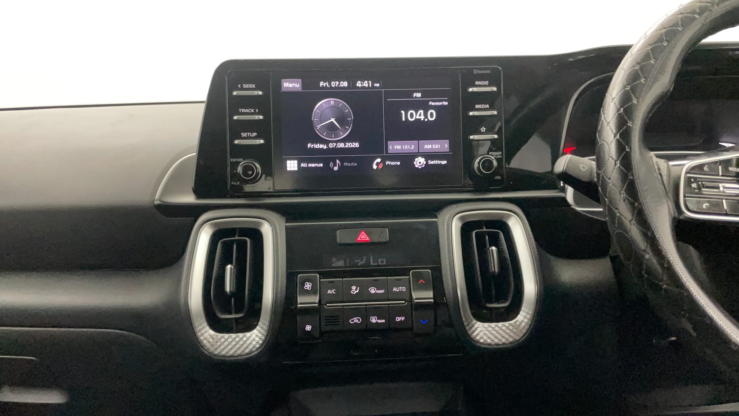 Used 2023 Kia Sonet HTK Plus 1.2 Petrol Manual interior MUSIC SYSTEM & AC CONTROL VIEW