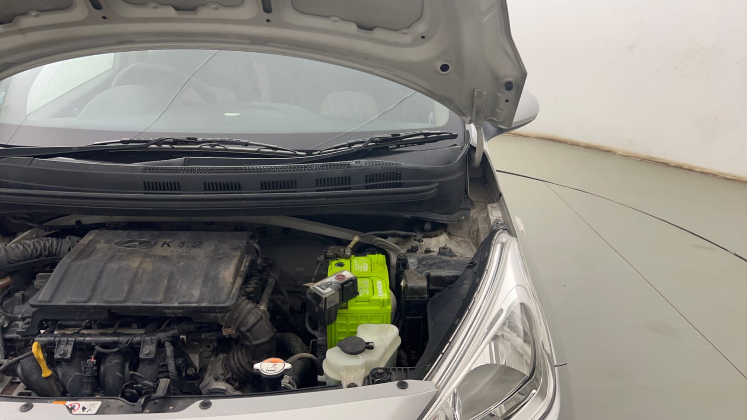 Used 2017 Hyundai Grand i10 Sportz 1.2 Kappa VTVT Petrol Manual engine ENGINE LEFT SIDE HINGE & APRON VIEW
