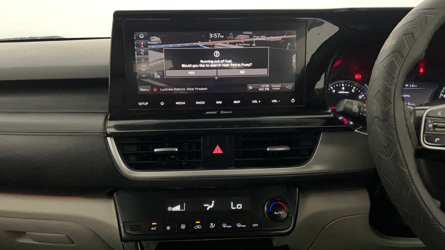 Used 2019 kia Seltos GTX Plus DCT 1.4 Petrol Automatic interior MUSIC SYSTEM & AC CONTROL VIEW