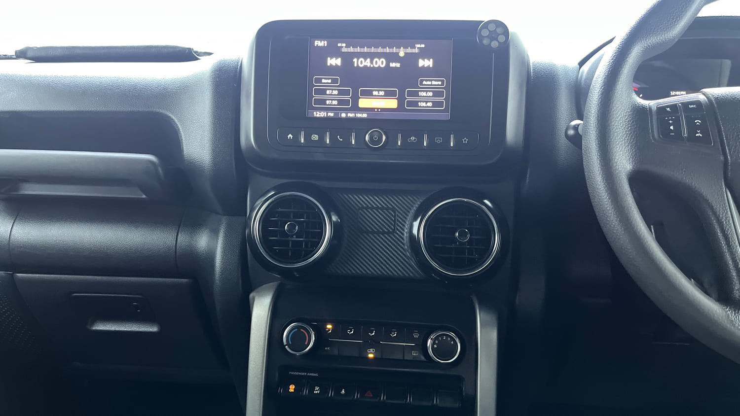 Used 2021 mahindra Thar LX Hard Top Diesel AT 4WD Diesel Automatic interior MUSIC SYSTEM & AC CONTROL VIEW
