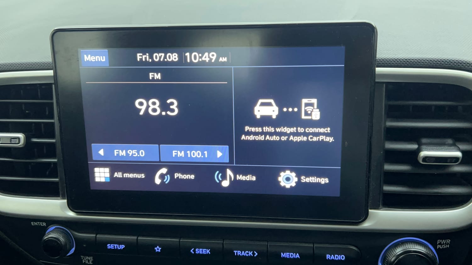 Used 2021 Hyundai Venue S Plus 1.2 Petrol Petrol Manual top_features Touch screen infotainment system