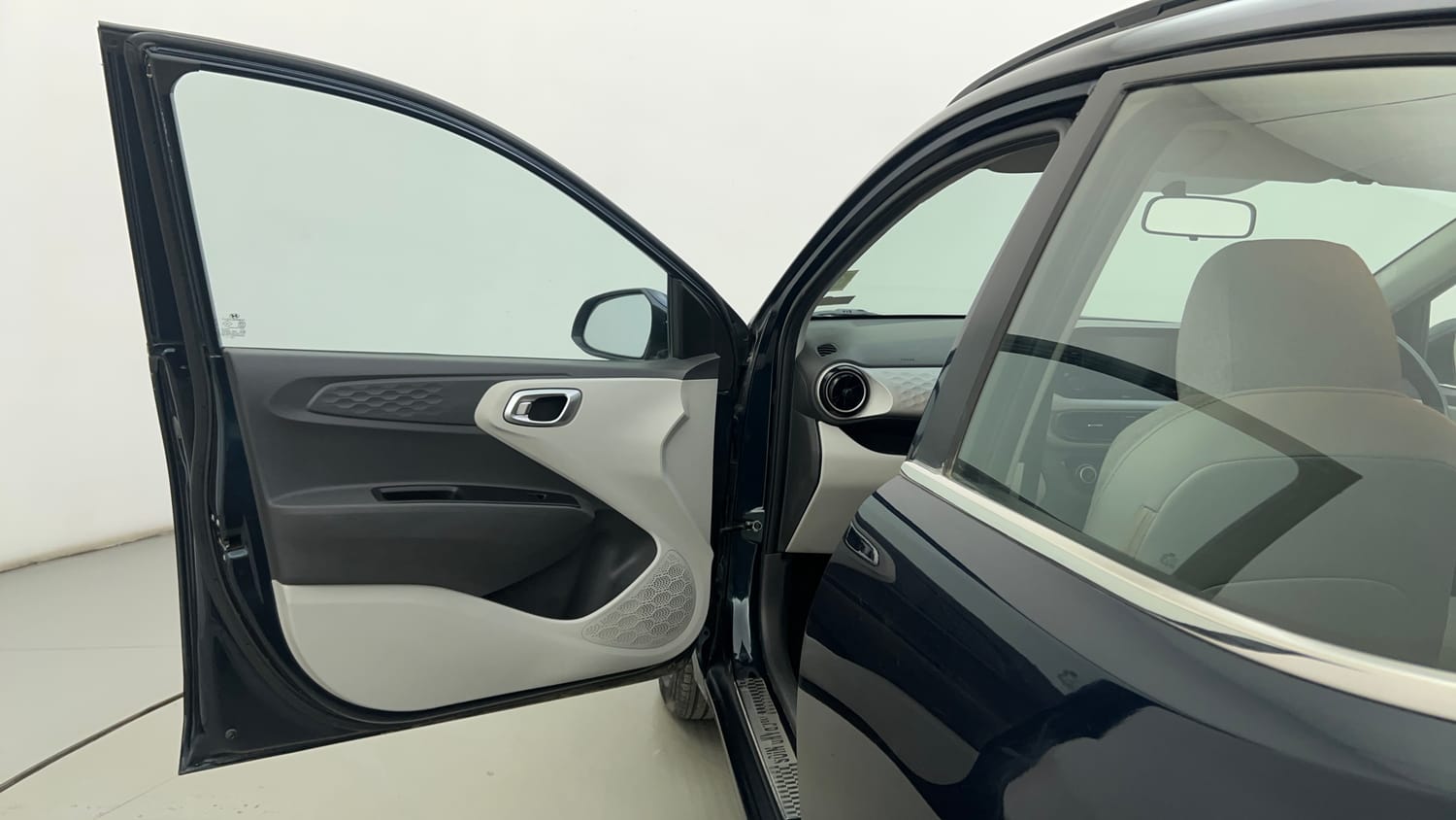 Used 2021 Hyundai Grand i10 Nios Sportz AMT 1.2 Kappa VTVT Petrol Automatic interior LEFT FRONT DOOR OPEN VIEW