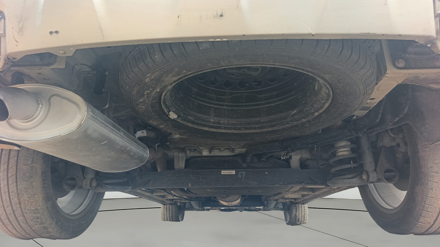 Used 2021 MG Motors Hector Plus Sharp 1.5 Petrol Turbo CVT 6-STR Petrol Automatic extra REAR UNDERBODY VIEW (TAKEN FROM REAR)
