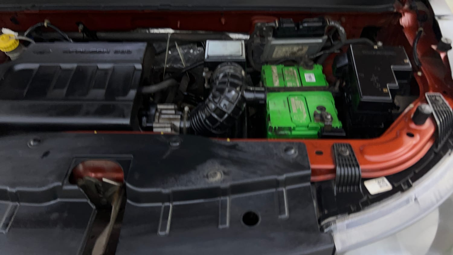 Used 2016 Mahindra KUV100 K6+ 6 STR Petrol Manual engine ENGINE LEFT SIDE VIEW