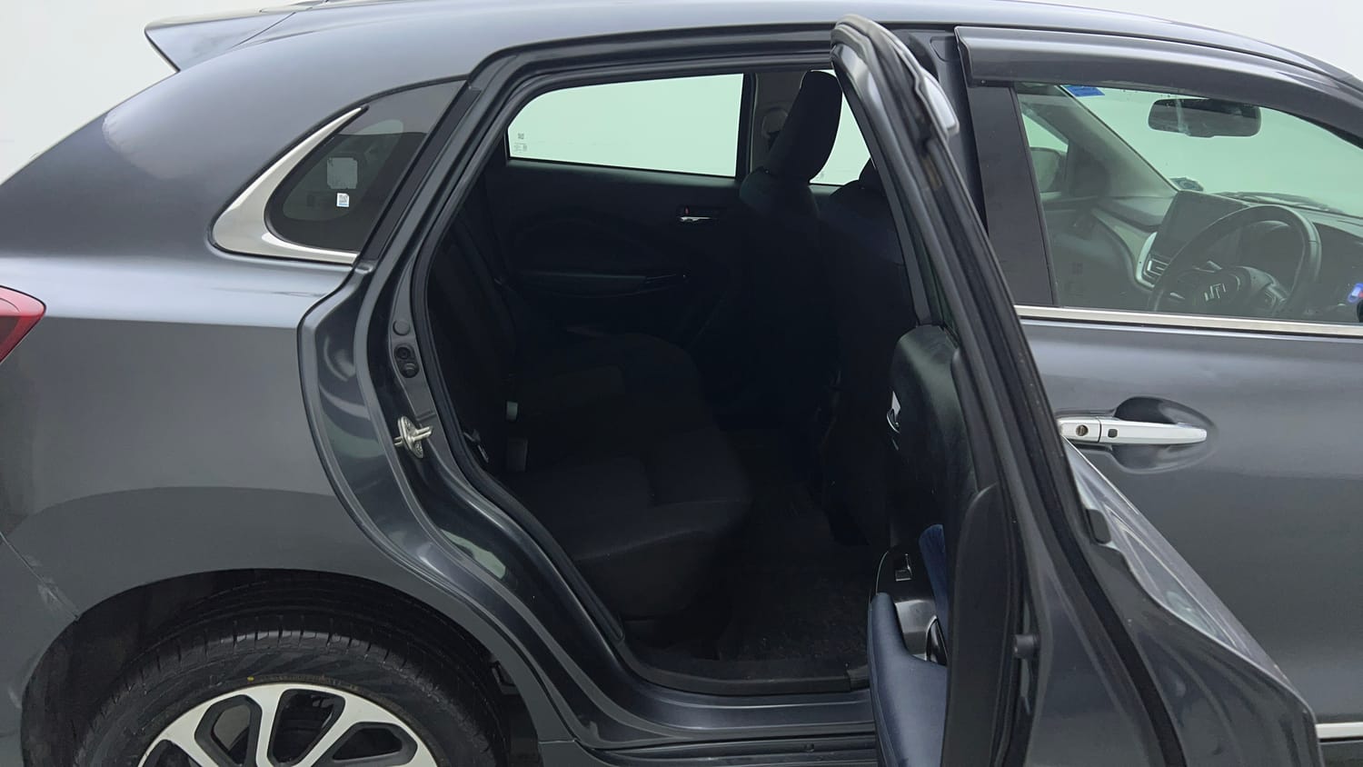 Used 2023 Maruti Suzuki Baleno Alpha MT Petrol Manual interior RIGHT SIDE REAR DOOR CABIN VIEW