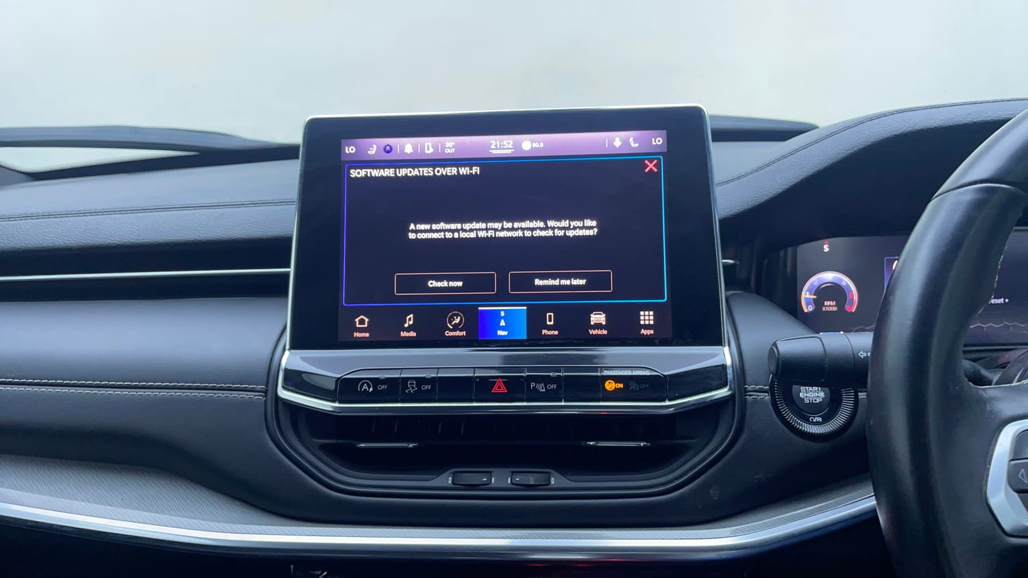 Used 2022 Jeep Compass Model S (O) Diesel 4x4 AT Diesel Automatic interior MUSIC SYSTEM & AC CONTROL VIEW