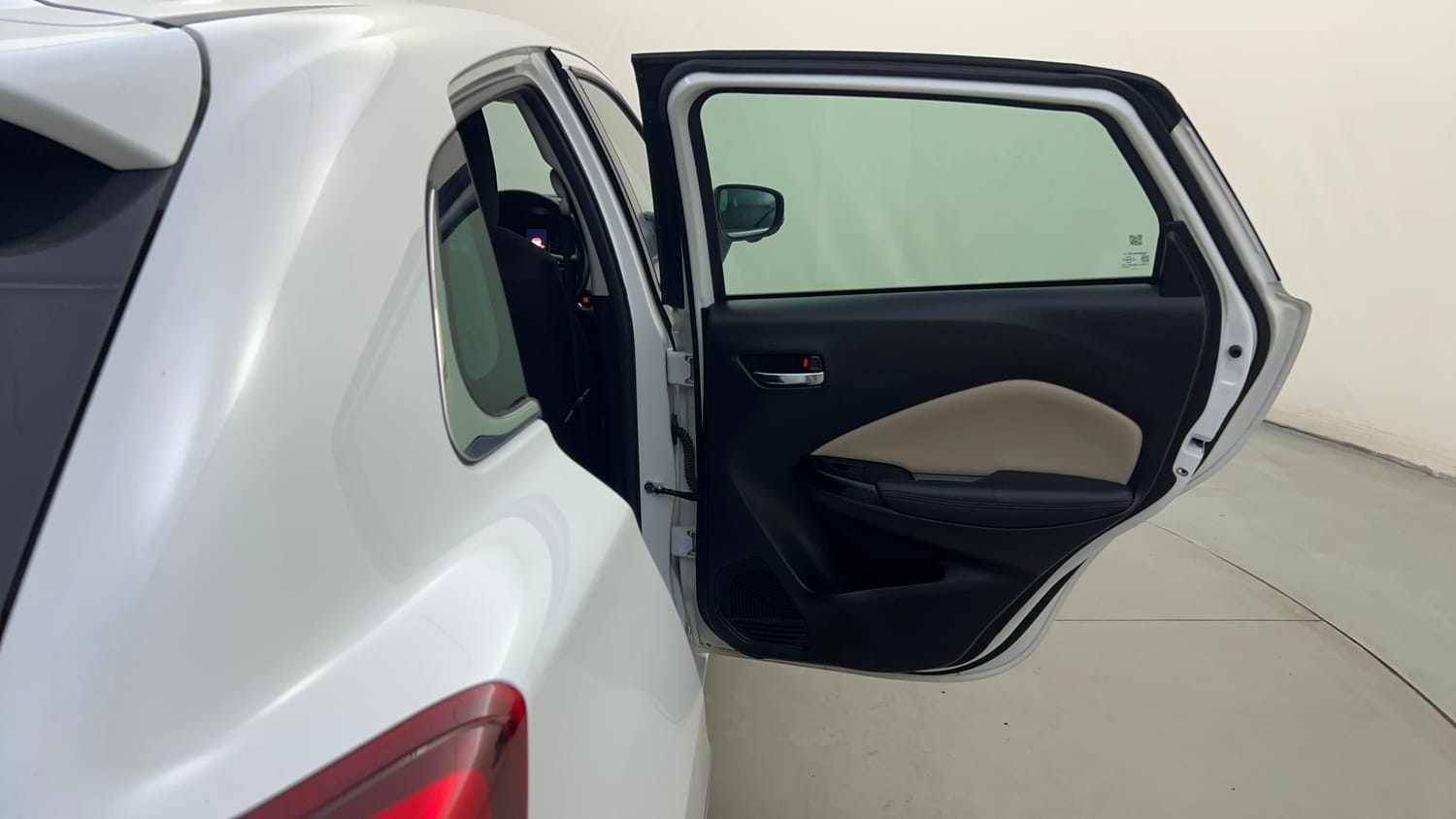 Used 2025 Toyota Glanza V AMT Petrol Automatic interior RIGHT REAR DOOR OPEN VIEW
