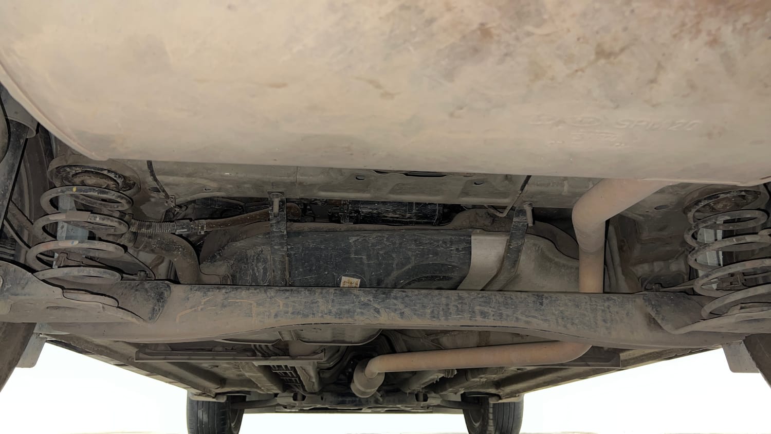 Used 2023 kia Seltos HTX 1.5 IVT Petrol Automatic extra REAR UNDERBODY VIEW (TAKEN FROM REAR)
