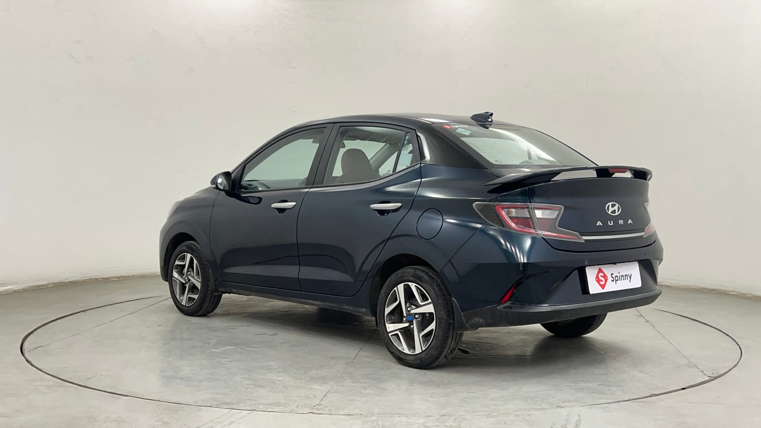Used 2023 Hyundai Aura SX 1.2 CNG Cng Manual exterior LEFT REAR CORNER VIEW