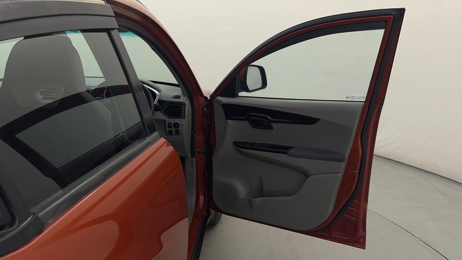 Used 2016 Mahindra KUV100 K6+ 6 STR Petrol Manual interior RIGHT FRONT DOOR OPEN VIEW