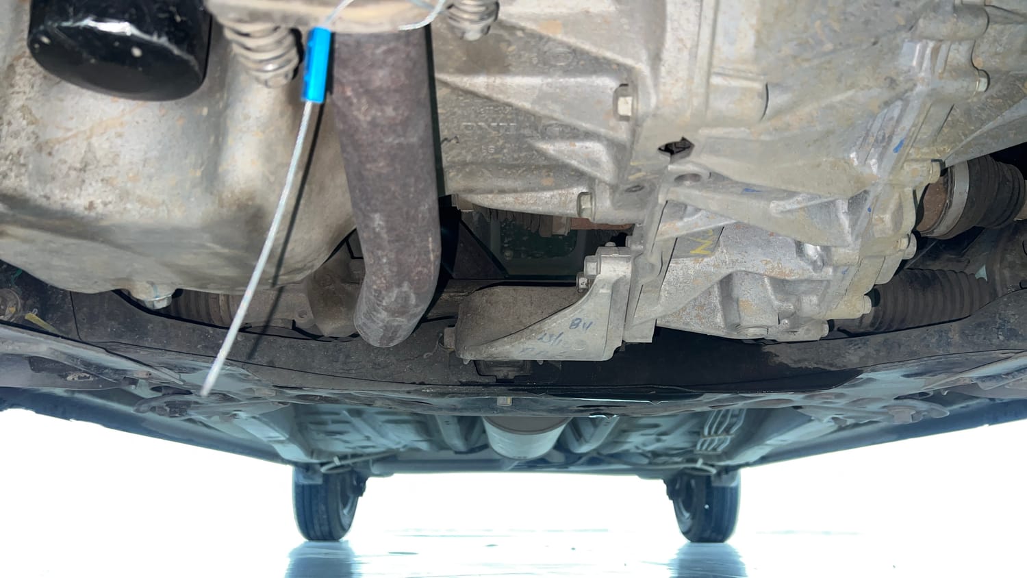 Used 2022 Maruti Suzuki Wagon R ZXi 1.2 AMT Petrol Automatic extra FRONT LEFT UNDERBODY VIEW