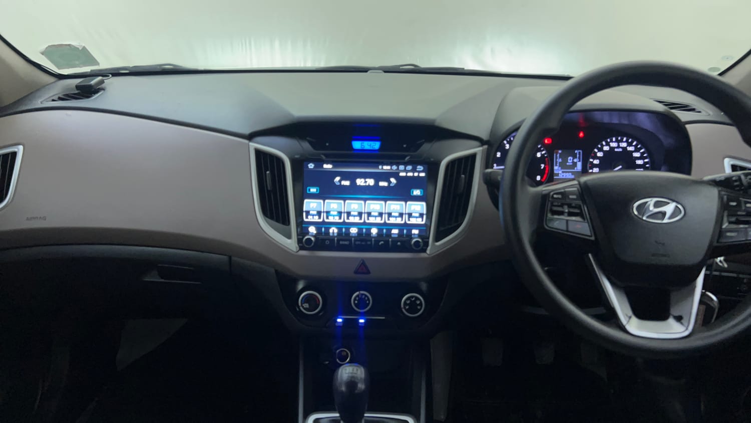 Used 2019 Hyundai Creta E Plus 1.6 Petrol Petrol Manual interior MUSIC SYSTEM & AC CONTROL VIEW