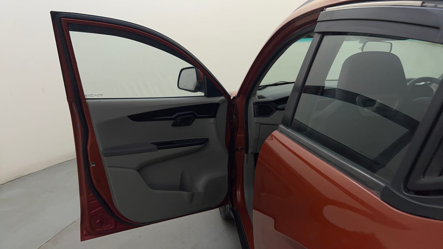 Used 2016 Mahindra KUV100 K6+ 6 STR Petrol Manual interior LEFT FRONT DOOR OPEN VIEW