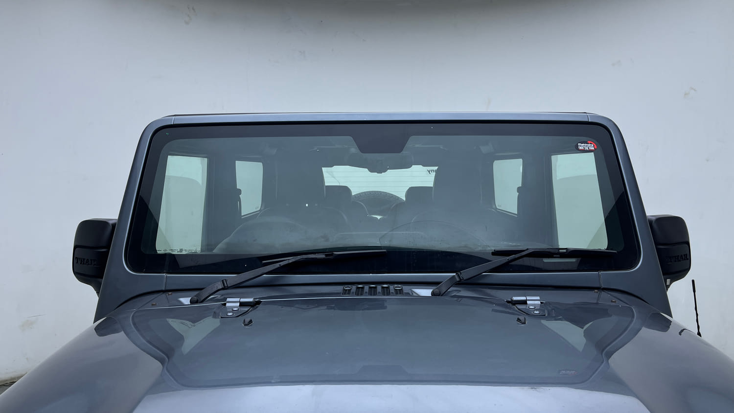 Used 2021 mahindra Thar LX Hard Top Diesel AT 4WD Diesel Automatic exterior FRONT WINDSHIELD VIEW