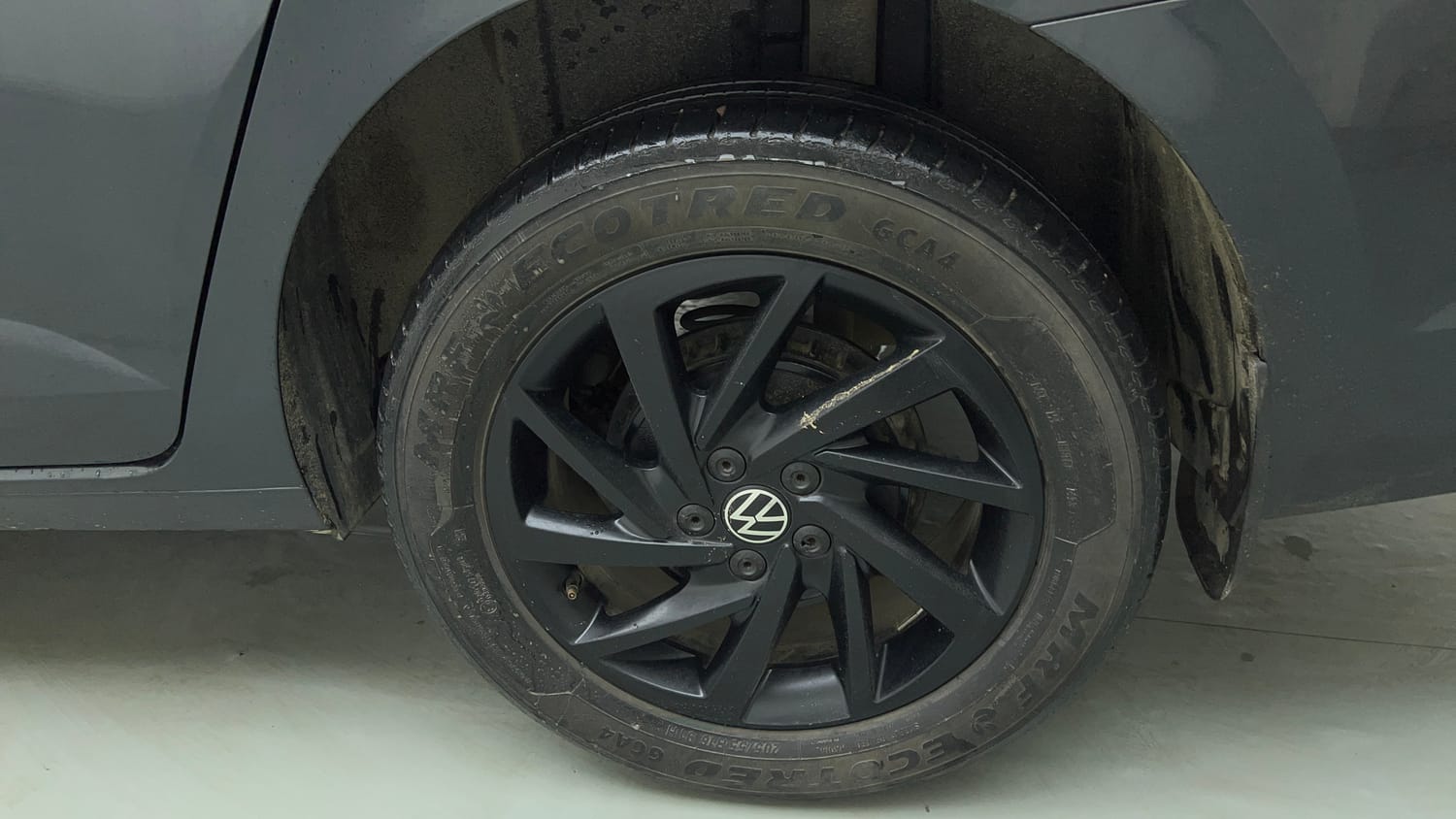 Used 2023 Volkswagen Virtus GT Plus 1.5 TSI EVO DSG Petrol Automatic tyres LEFT REAR TYRE RIM VIEW