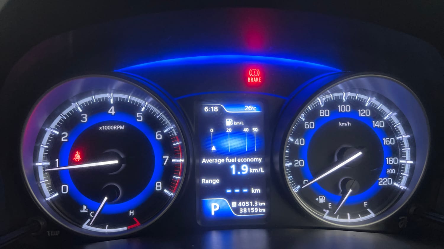 Used 2019 Toyota Glanza G CVT Petrol Automatic interior CLUSTERMETER VIEW