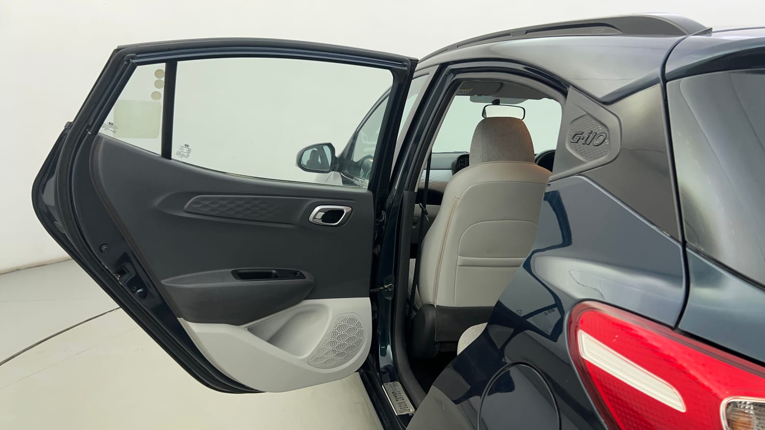 Used 2021 Hyundai Grand i10 Nios Sportz AMT 1.2 Kappa VTVT Petrol Automatic interior LEFT REAR DOOR OPEN VIEW