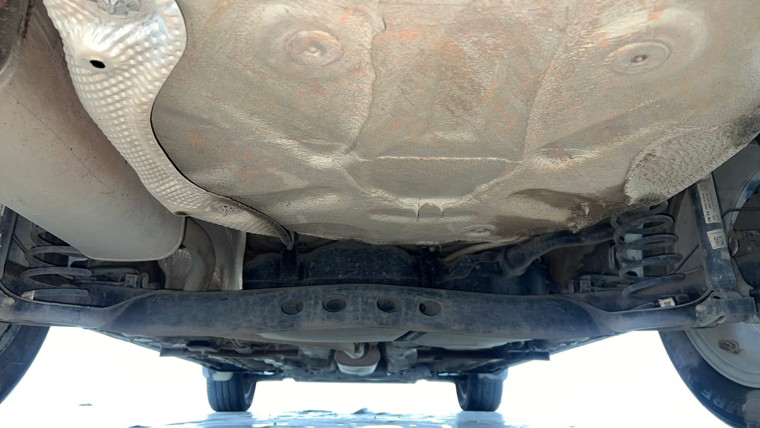 Used 2023 Volkswagen Virtus GT Plus 1.5 TSI EVO DSG Petrol Automatic extra REAR UNDERBODY VIEW (TAKEN FROM REAR)