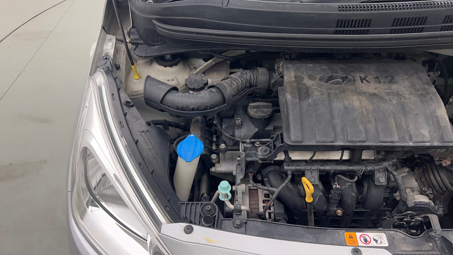 Used 2017 Hyundai Grand i10 Sportz 1.2 Kappa VTVT Petrol Manual engine ENGINE RIGHT SIDE VIEW